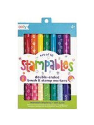Stampables Double-Ended Stamp & Brush Markers: Set of 18