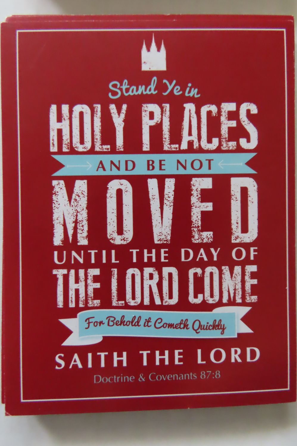Stand Ye in Holy Places - 3x4 card