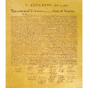 Declaration of Independence Document (13.75x15.75)