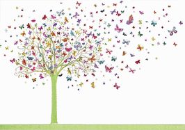 Tree of Butterflies Note Cards
