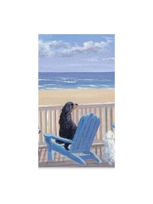 Dogs on Deck Chairs Note Cards
