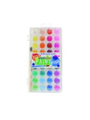 Lil Watercolor Paint Pods & Brush - 37 PC Set