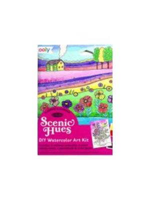 Scenic Hues D.I.Y. Watercolor Art Kit - Flowers & Gardens (17 PC Set)