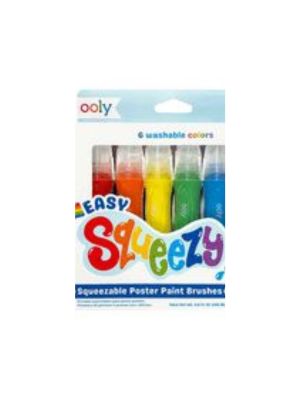 Easy Squeezy Squeezable Poster Paint Brushes - Set of 6