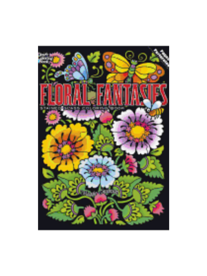 Floral Fantisies Stained Glass (Coloring Book)