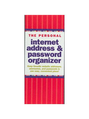 Personal Internet Password Organizer Personal Internet Password Organizer