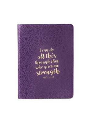Journal - I Can Do All Things Purple Leather
