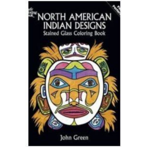 North American Indian Designs Stained Glass Coloring Book