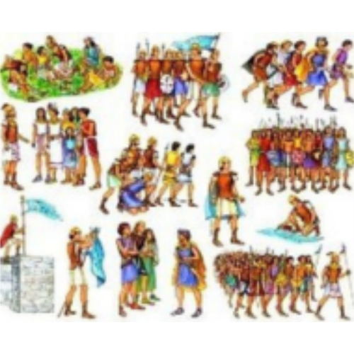 Captain Moroni & Helaman's Warriors (small) - Felt Story