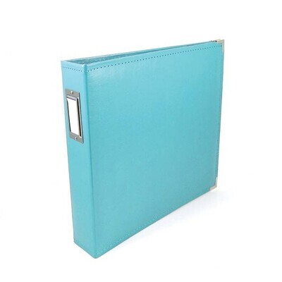 Classic Leather D-Ring Album 12"x12" (Aqua)