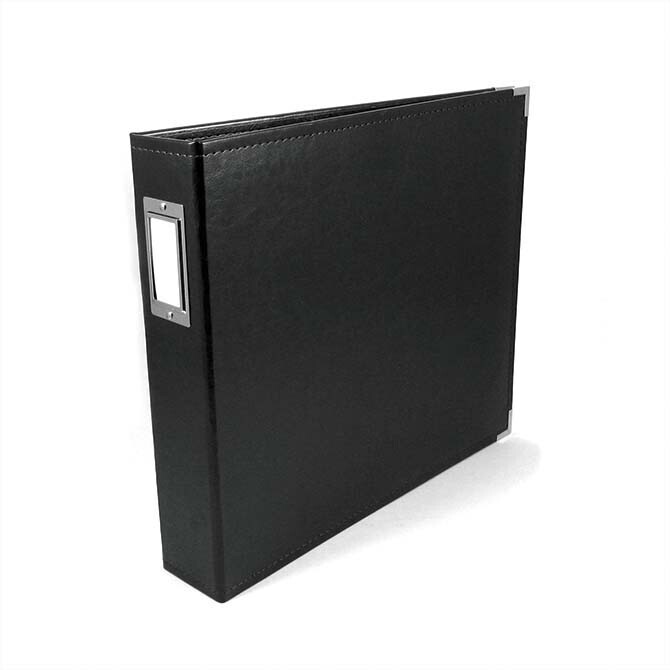 Classic Leather D-Ring Album 12"x12" (Black)