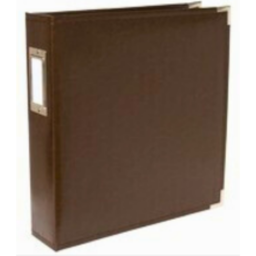 Classic Leather D-Ring Album 12"x12" (Dark Chocolate)