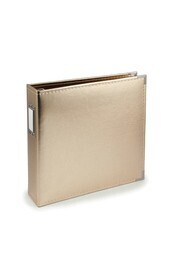 Classic Leather D-Ring Album 12"x12" (Gold)