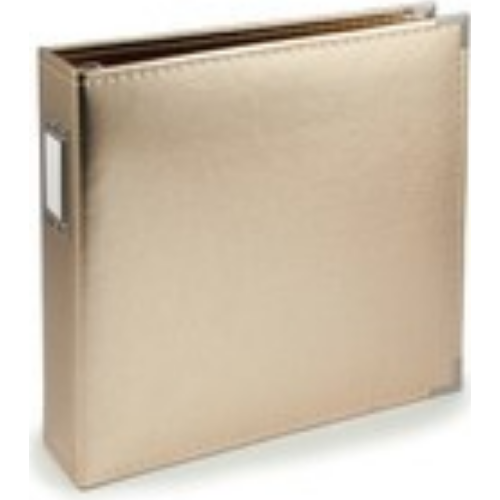 Classic Leather D-Ring Album 12"x12" (Gold)