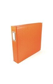 Classic Leather D-Ring Album 12"x12" (Orange Soda)