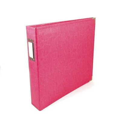 Classic Leather D-Ring Album 12"x12" (Strawberry)