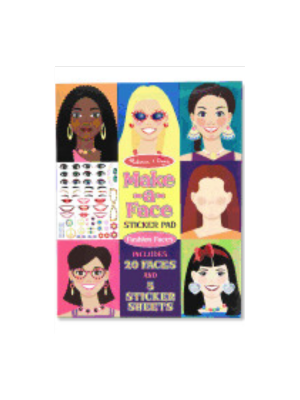 Sticker Pad - Make-a-Face Fashion Faces
