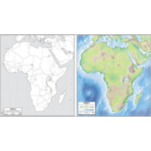 Africa Map 19x21 (Laminated)