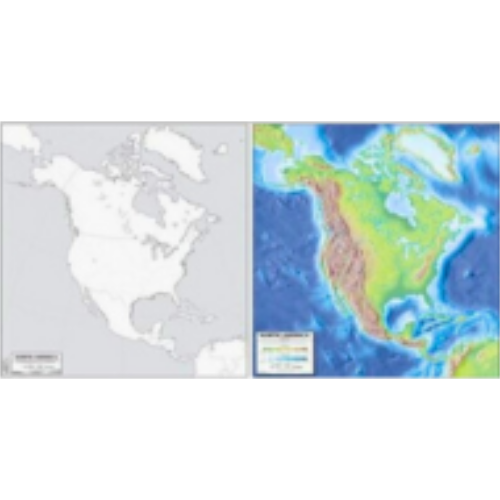 North America Map 19x20 (Laminated) North America Map 19x20 (Laminated)