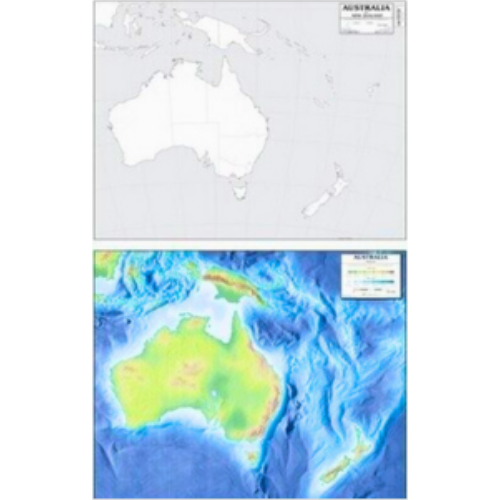 Australia Map 17x22 (Laminated)