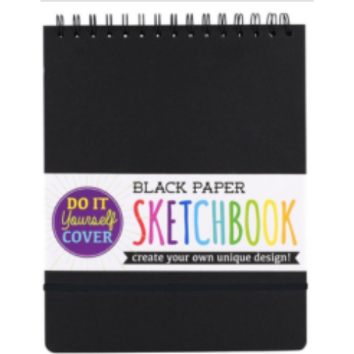 Black Paper Sketchbook DIY Cover 8x10.5