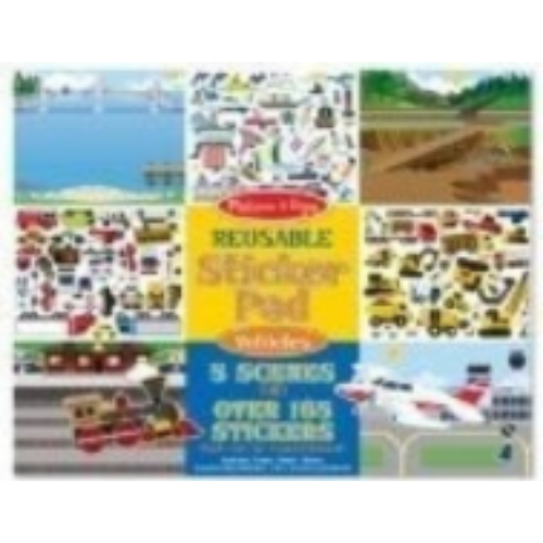 Sticker Pad - Vehicles w/Reusable Stickers