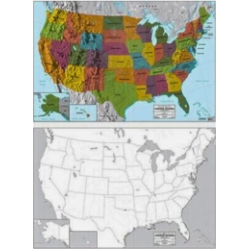 Map: USA Color Wall Map Map: USA Color Wall Map
