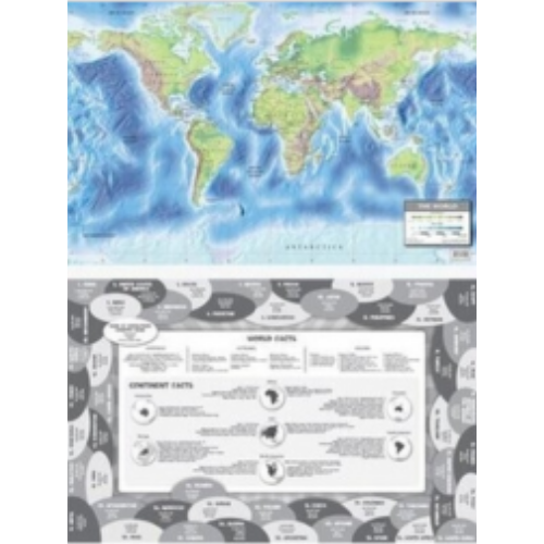 Map: World Double-Sided PlaceMap Map: World Double-Sided PlaceMap