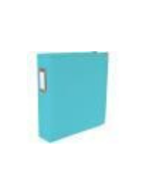 Classic Leather D-Ring Album 8.5" x 11" (Aqua)