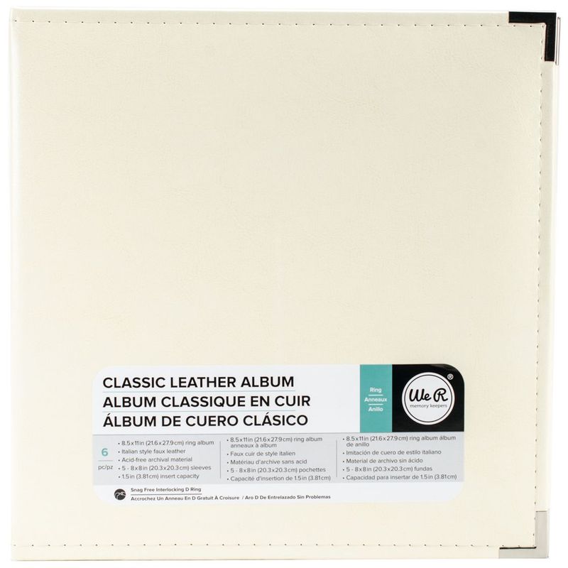 Classic Leather D-Ring Album 8.5" x 11" (Vanilla)