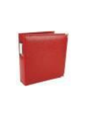 Classic Leather D-Ring Album 8.5" x 11" (Real Red)