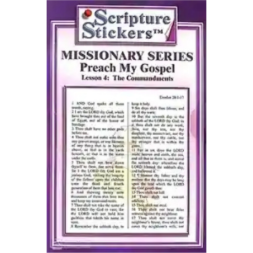Scripture Stickers - Preach My Gospel Lesson 4 Scripture Stickers - Preach My Gospel Lesson 4