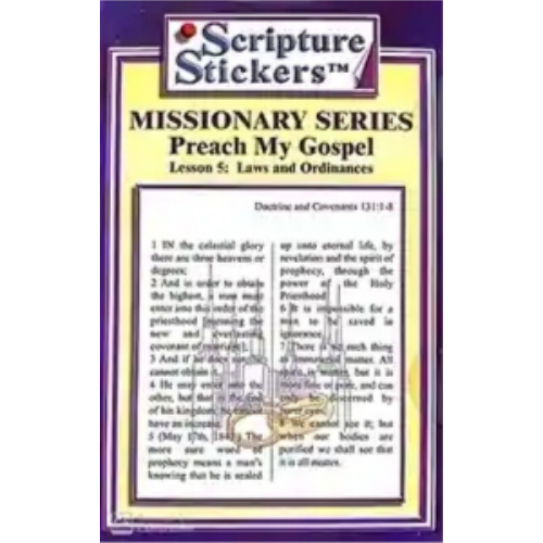 Scripture Stickers - Preach My Gospel Lesson 5 Scripture Stickers - Preach My Gospel Lesson 5