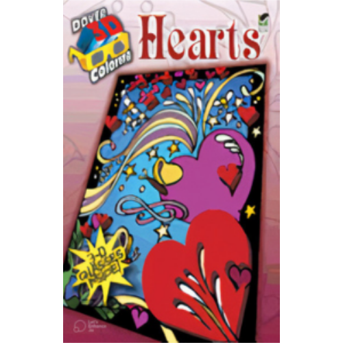 3D Hearts (Coloring Book)