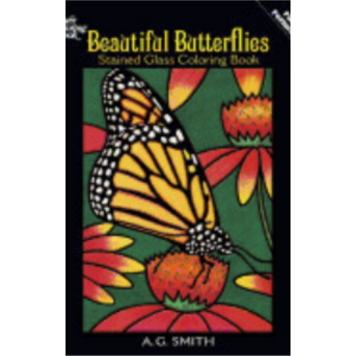 Beautiful Butterflies Stained Glass Coloring Book