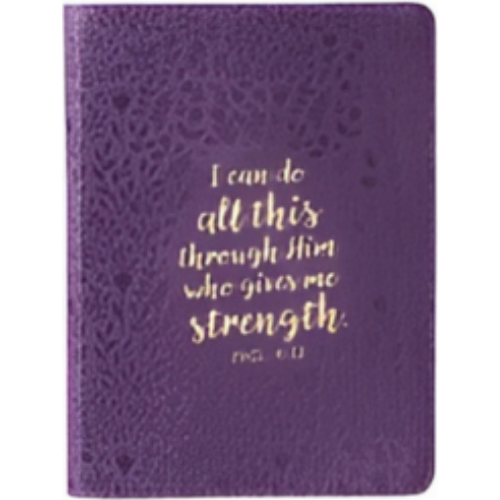 Journal - I Can Do All Things Purple Leather