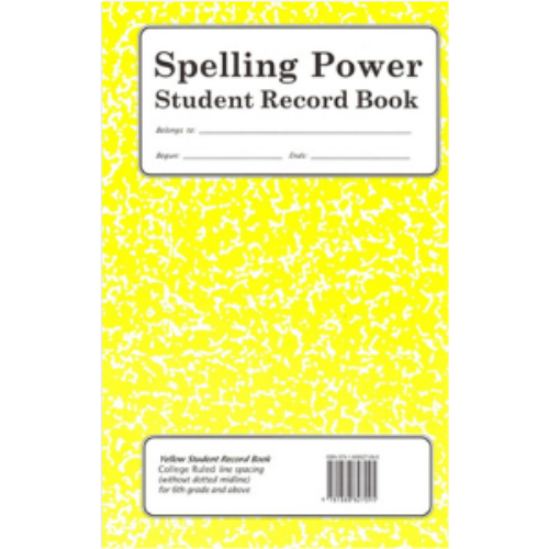 Spelling Power Record Book gr. 6 and up (yellow)