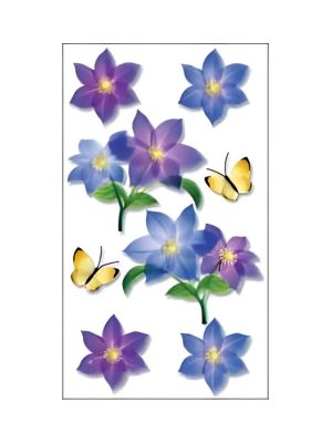 Sticker Scrapbook: Purple Flowers