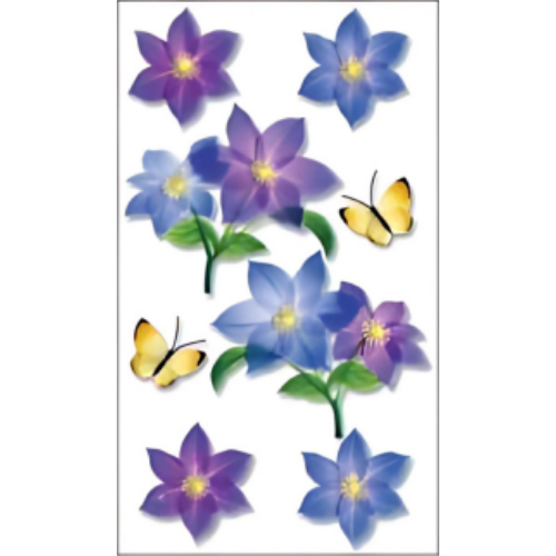 Sticker Scrapbook: Purple Flowers