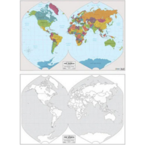 Map: World Color / Outline Wall Map 23x34 (Laminated) Map: World Color / Outline Wall Map 23x34 (Laminated)