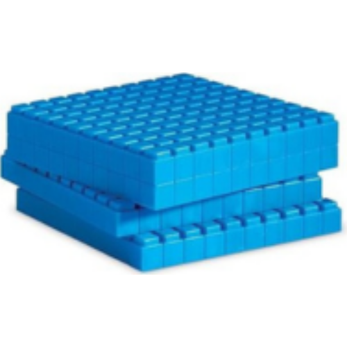 Base Ten Blocks Interlocking: 100's Flats (10 count) (Blue Plastic) Base Ten Blocks Interlocking: 100's Flats (10 count) (Blue Plastic)