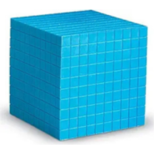 Base Ten Blocks: 1,000's Cube (Blue Plastic) Base Ten Blocks: 1,000's Cube (Blue Plastic)