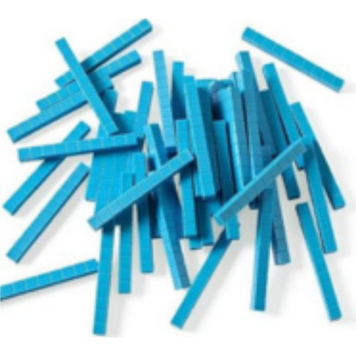 Base Ten Blocks: 10's Rods (50 count) (Blue Plastic) Base Ten Blocks: 10's Rods (50 count) (Blue Plastic)