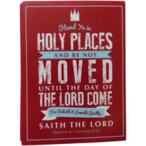 Stand Ye in Holy Places - 3x4 card Stand Ye in Holy Places - 3x4 card