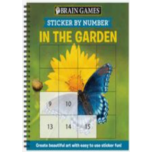 Sticker by Number: In the Garden (Brain Games)