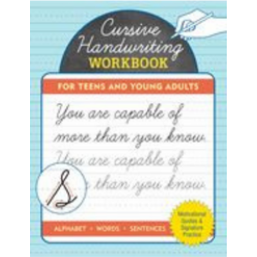 Cursive Handwriting Workbook for Teens and Young Adults