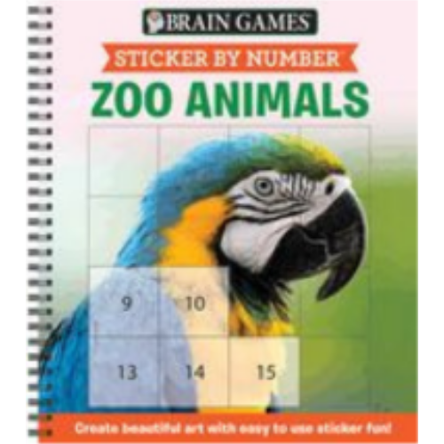 Sticker by Number: Zoo Animals (Brain Games) Sticker by Number: Zoo Animals (Brain Games)