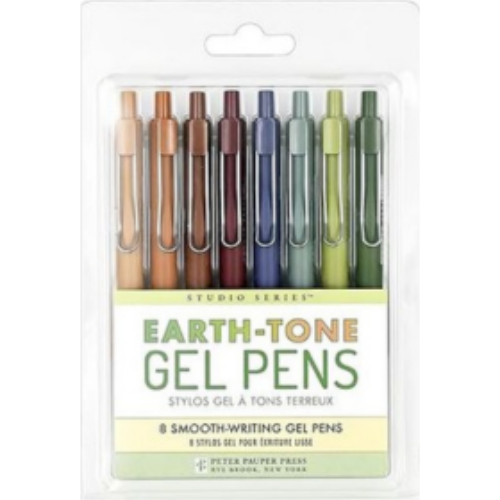 Earth-Tone Gel Pens - 8 Smooth Writing Pens Earth-Tone Gel Pens - 8 Smooth Writing Pens