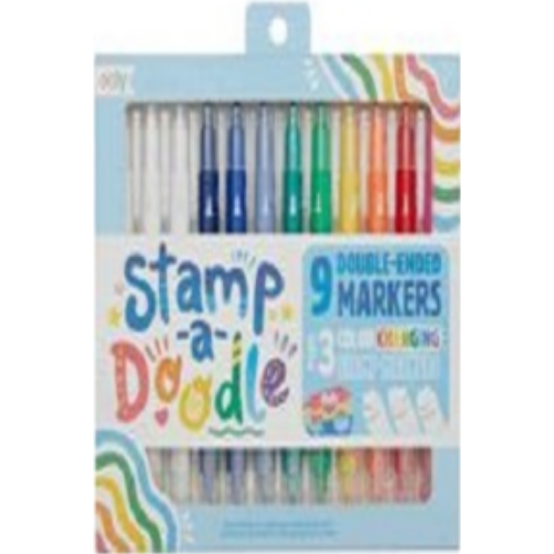 Stamp-A-Doodle Double-Ended Markers (Set of 12 W/ 9 Colors) Stamp-A-Doodle Double-Ended Markers (Set of 12 W/ 9 Colors)