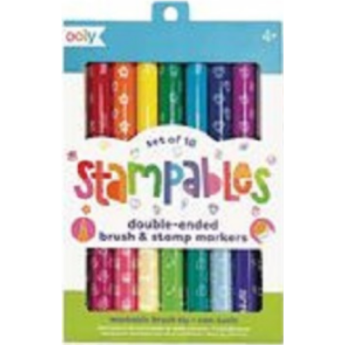Stampables Double-Ended Stamp & Brush Markers: Set of 18 Stampables Double-Ended Stamp & Brush Markers: Set of 18